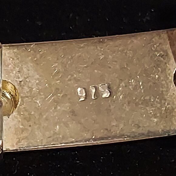 VTG Sterling Silver .925 Curved Link Bracelet Rare - Picture 4 of 4